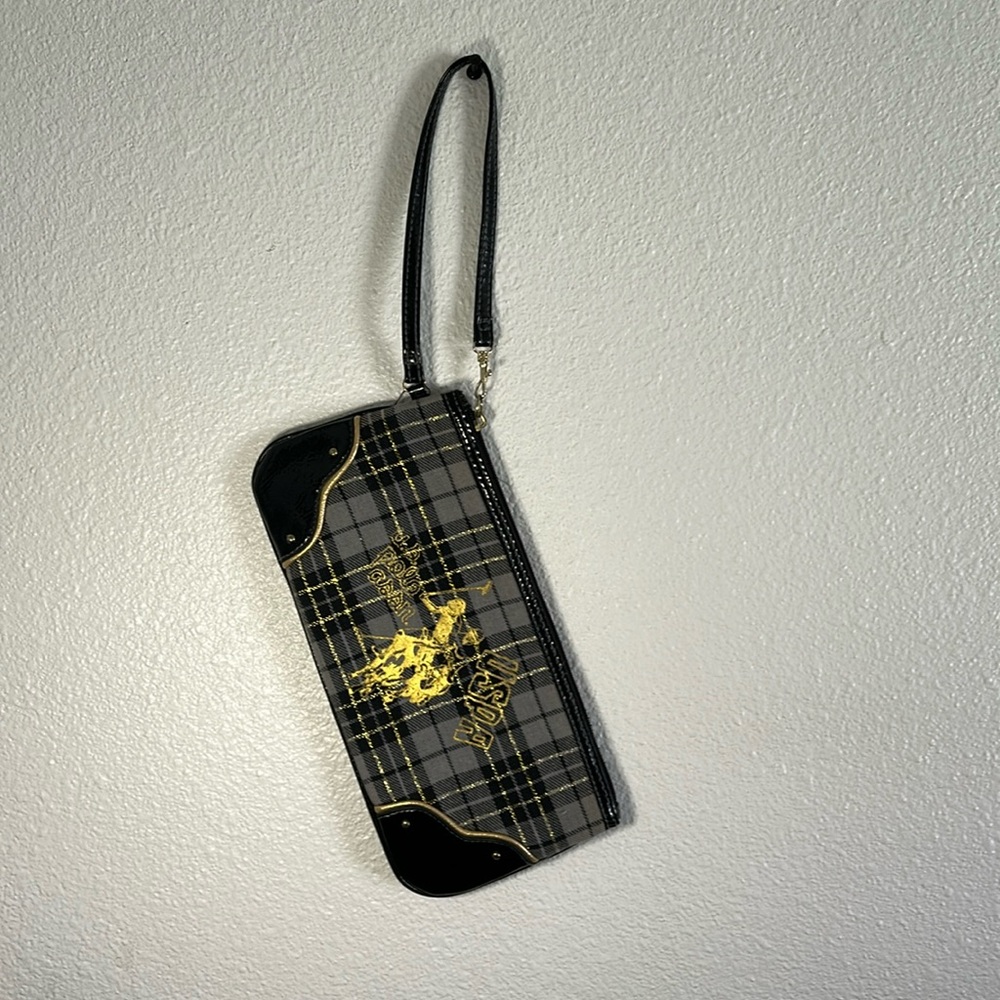 U.S. Polo Assn. Black Wristlet with Gold Accents
